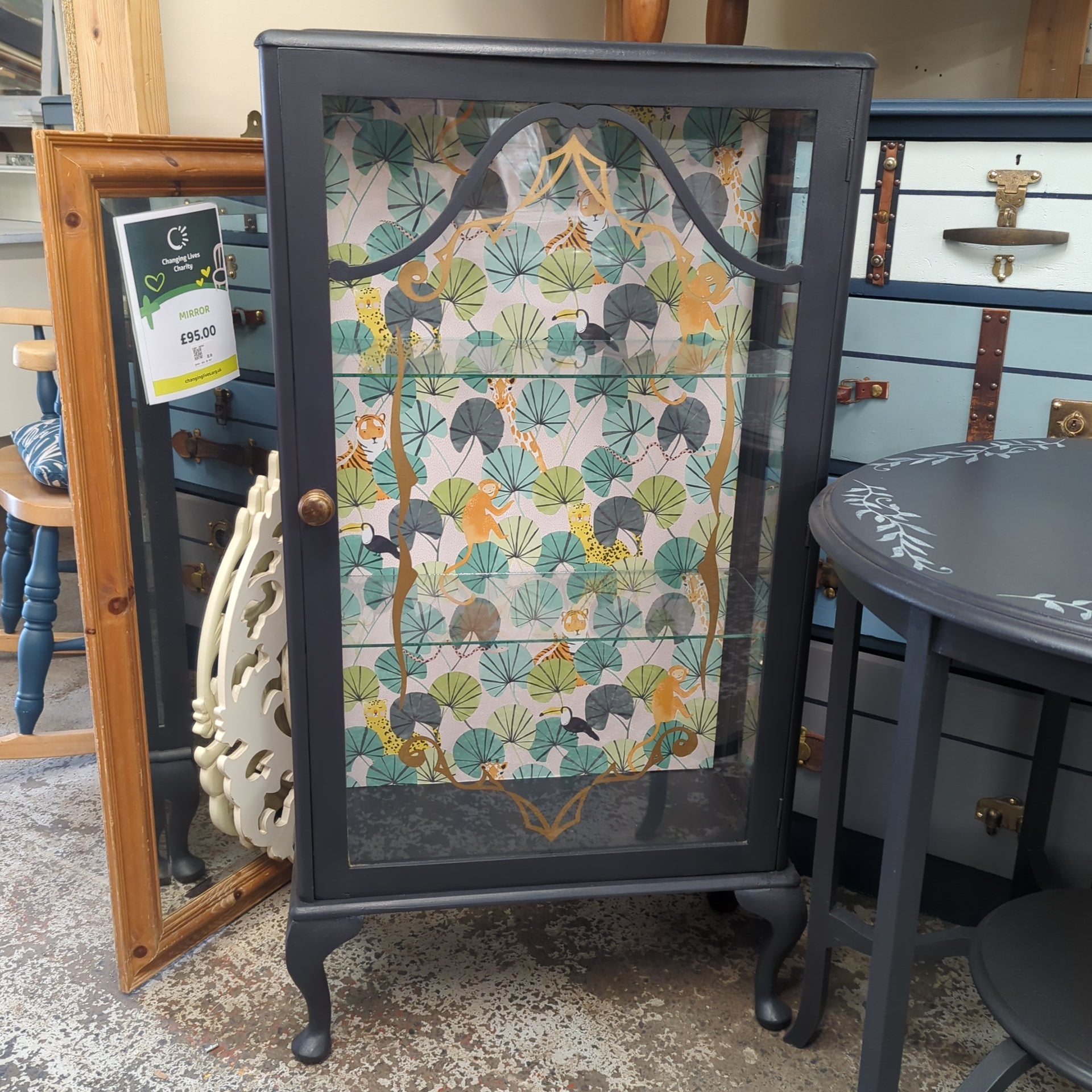 Hand Painted China Cabinet